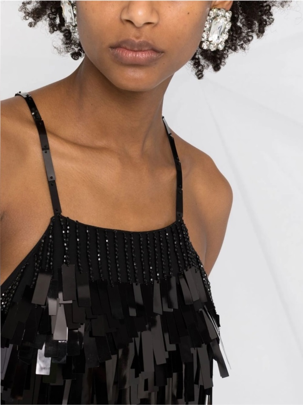 The Attico Black Sequin Fringe Mini Dress Size 2 $3500 Retail NWT - Picture 6 of 10